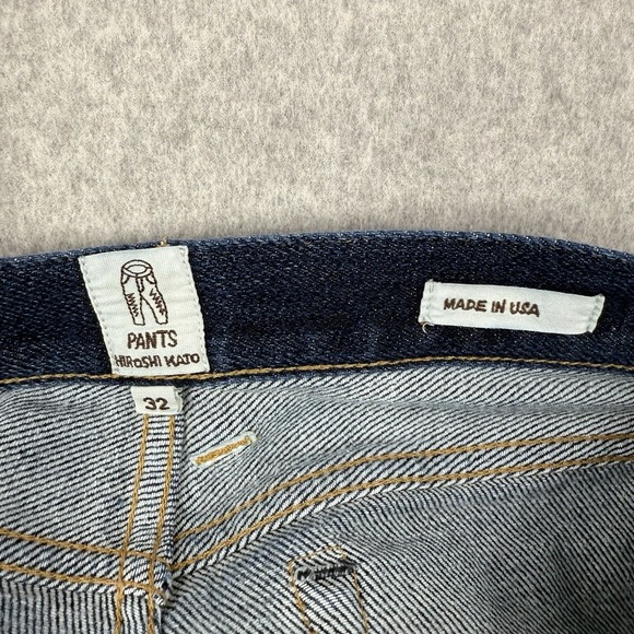 Hiroshi Kato Jeans Mens 32x28 Blue Indigo Raw The Pen Selvedge Slim Made In USA - Picture 10 of 16